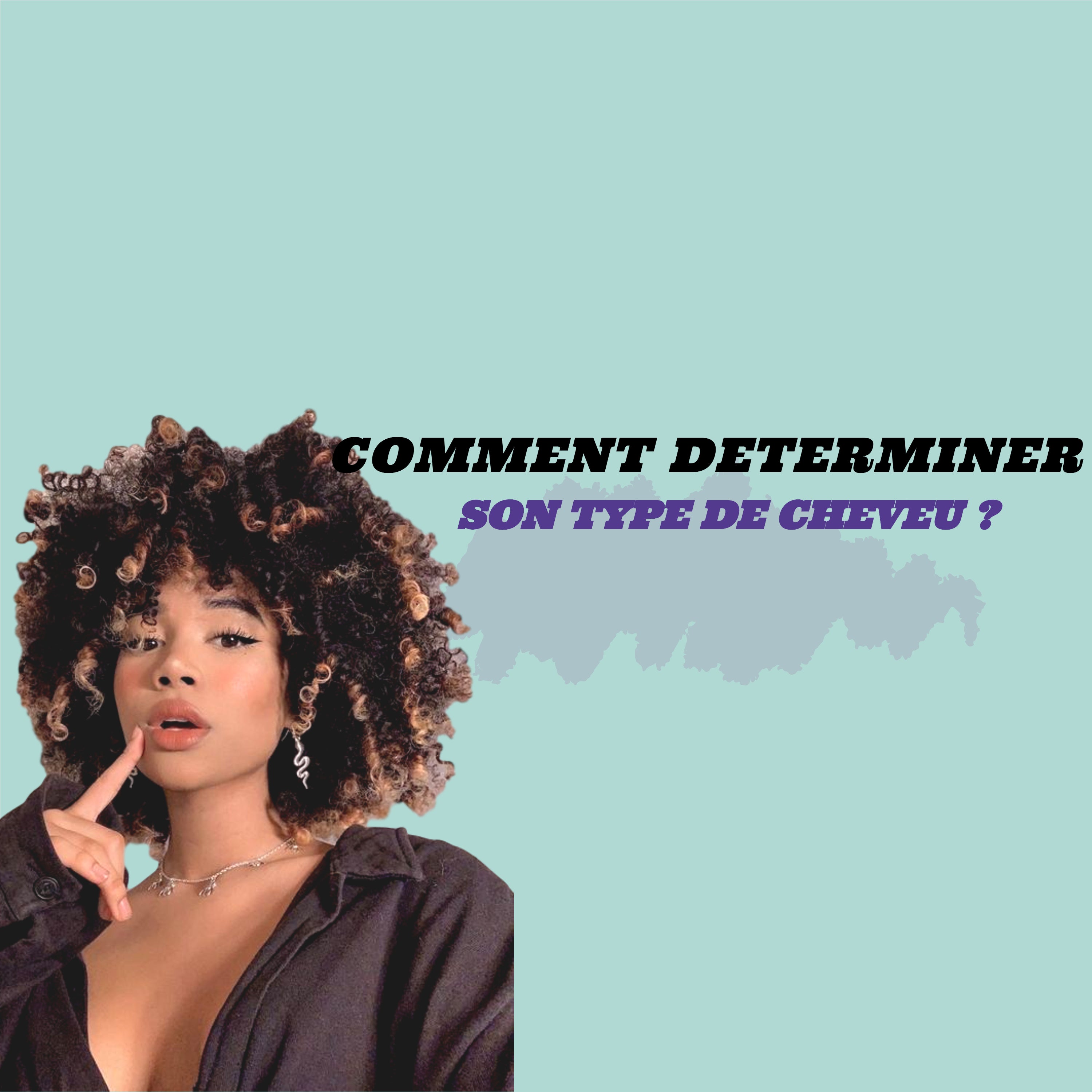 Type de cheveu crépus bouclés frisés